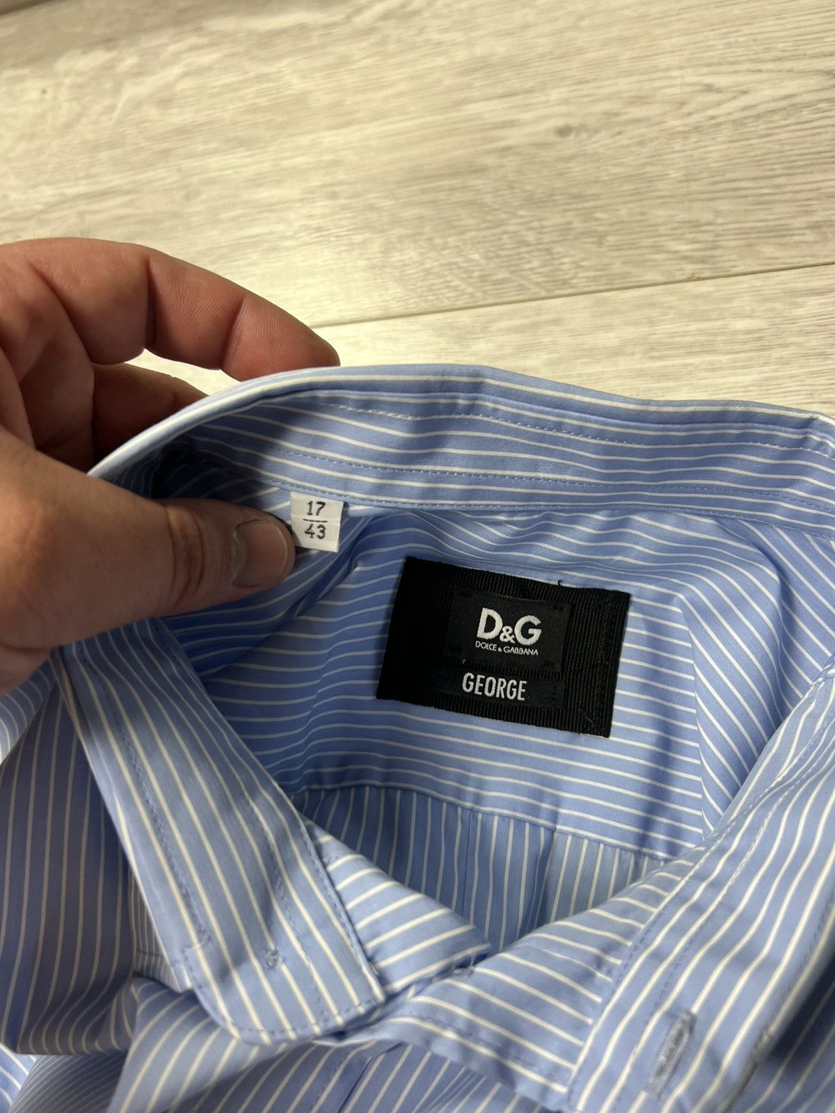 Dolce & Gabbana × Vintage Dolce & Gabbana George Striped Button Up Shirt D&G Logo Size US L / EU 52-54 / 3 - 14 Thumbnail