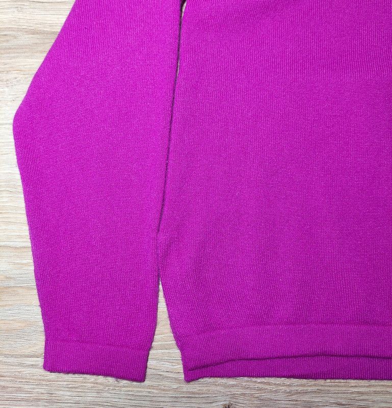 Vintage 100% cashmere sweater turtleneck pink purple luxury soft Size S / US 4 / IT 40 - 3 Thumbnail