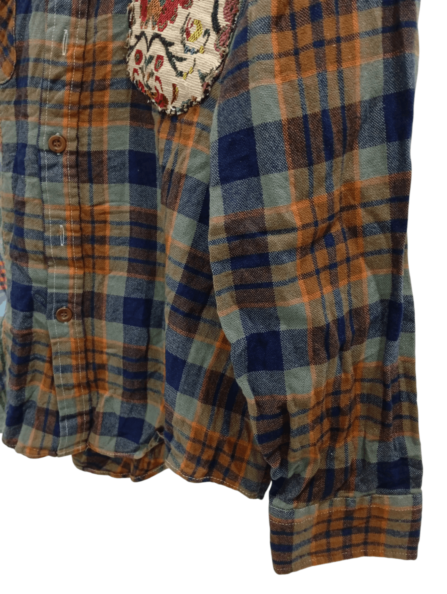 Flannel × Sears × Vintage 🔥🔥Vintage Sears Patchwork Plaid Flannel Shirt Size US M / EU 48-50 / 2 - 12 Thumbnail