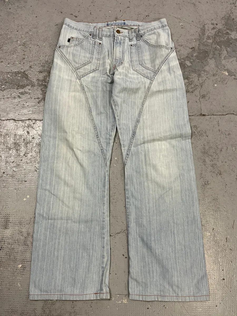Roberto Cavalli 2000s Cavalli Light Blue Stiched Denim Jeans Size US 32 / EU 48 - 8 Thumbnail