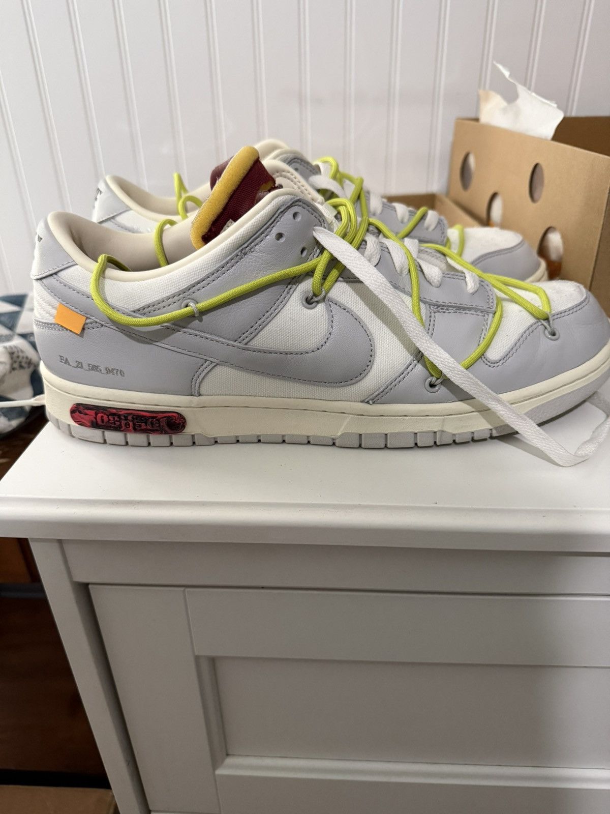 Nike × Off-White Nike Dunk Low Off-White Lot 8 Size US 13 / EU 46 - 1 Thumbnail