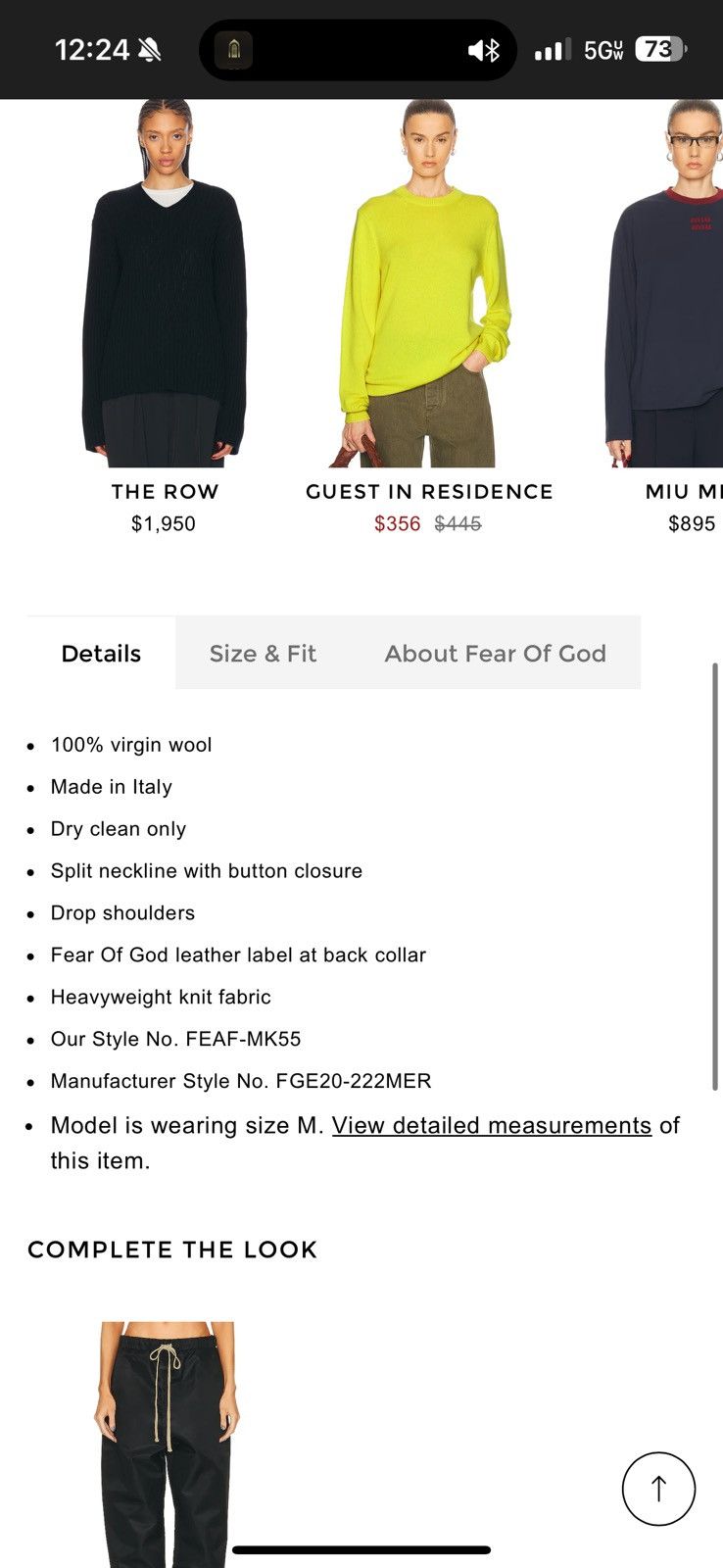 Fear of God Fear of God Sweater Size US L / EU 52-54 / 3 - 10 Thumbnail