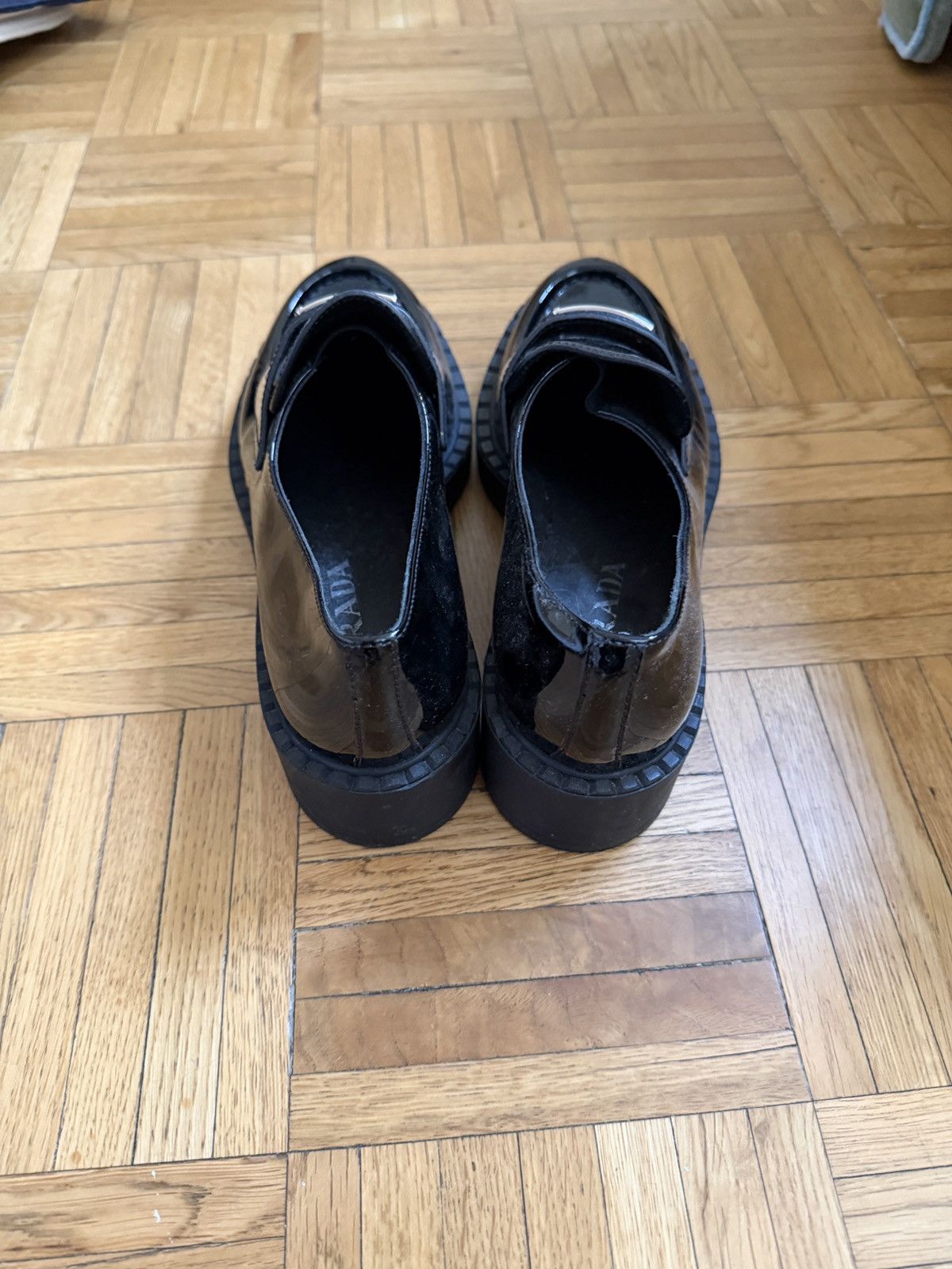 Prada Prada Logo patent leather loafers Size US 9 / IT 39 - 3 Thumbnail