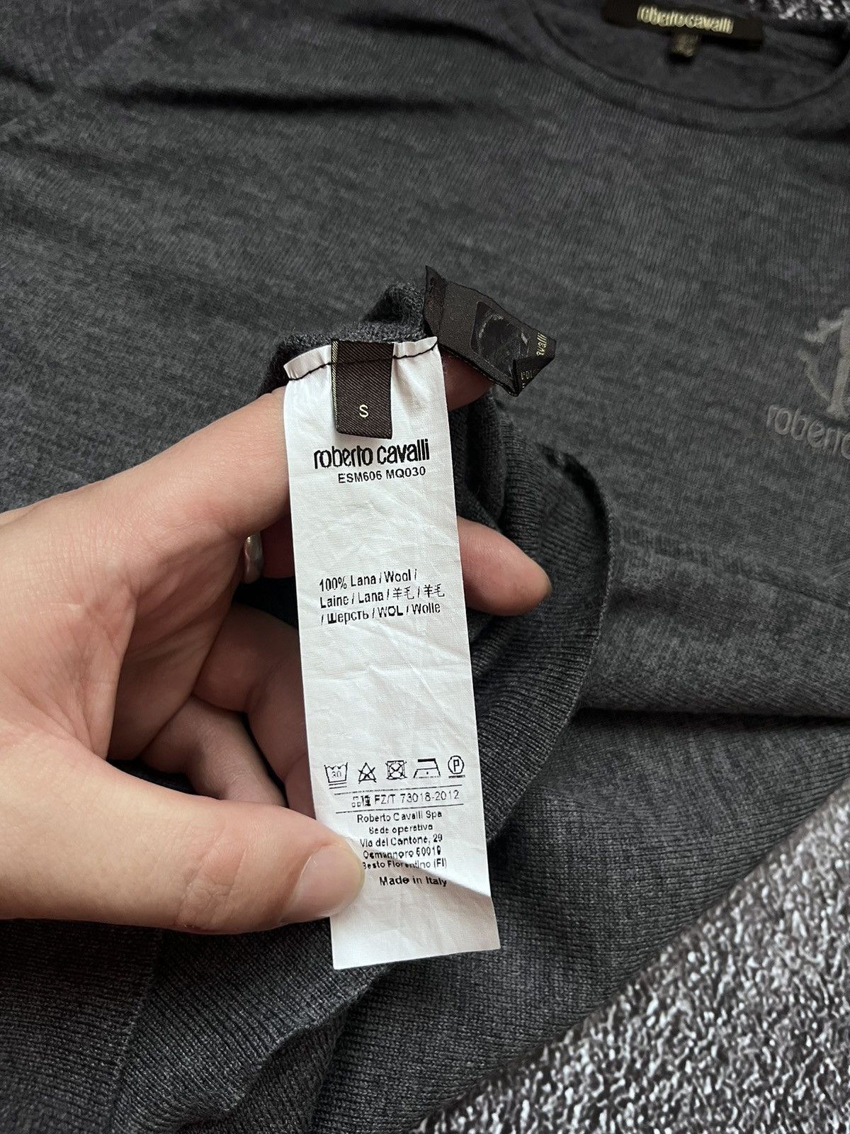 Roberto Cavalli Roberto Cavalli Wool Grey Jumper / Sweater Size US S / EU 44-46 / 1 - 8 Thumbnail