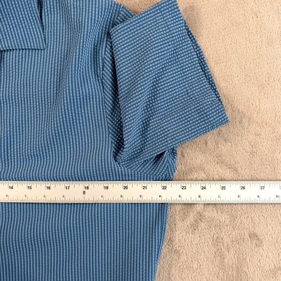 Lululemon LuluLemon Textured Camp Collar Shirt Blue Men S UV Protection NWT Casual Button-Up Short Sleeve Shirt Size US S / EU 44-46 / 1 - 7 Thumbnail