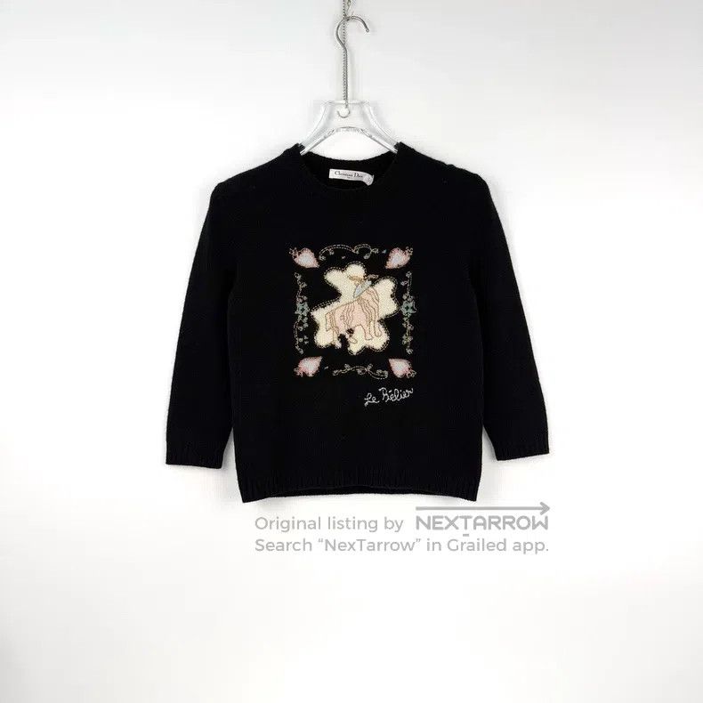 Other Dior Black clover goat pattern cashmere sweater Size S / US 4 / IT 40 - 3 Thumbnail
