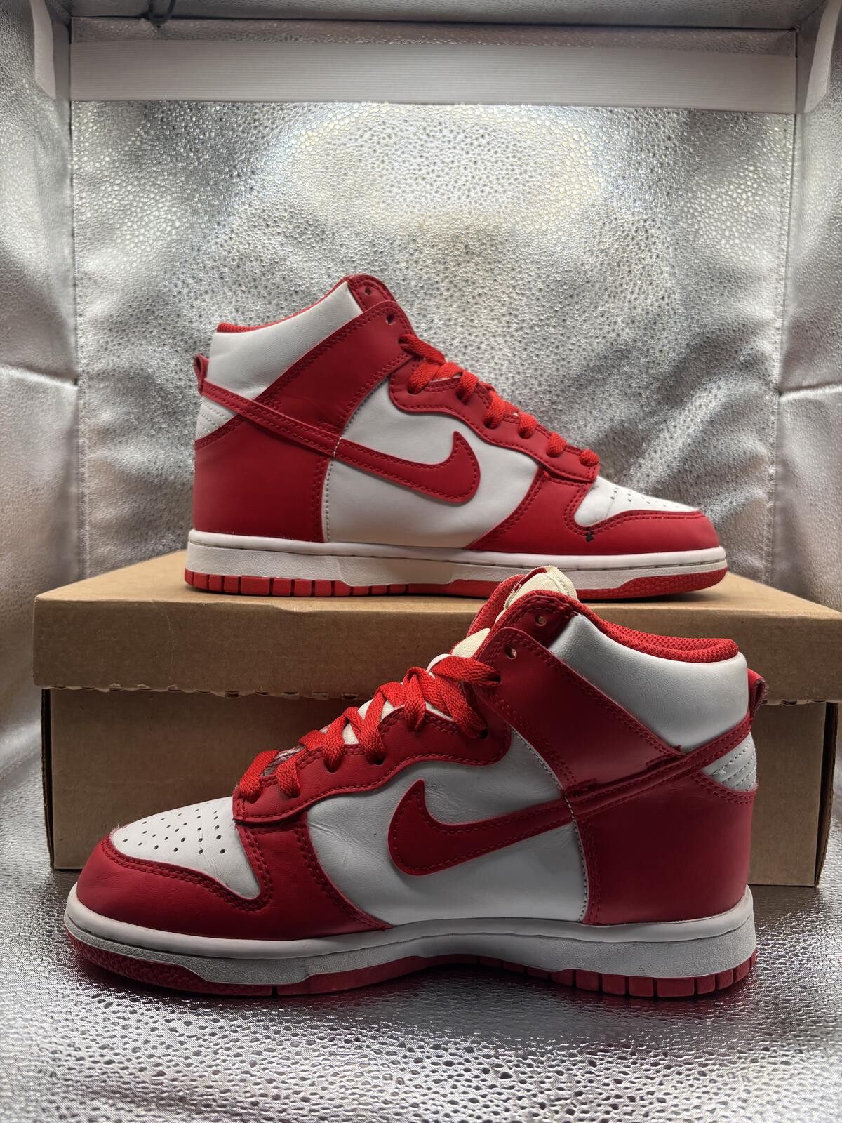Nike Nike dunk high championship white red GS Size US 5.5 / EU 38 - 5 Thumbnail