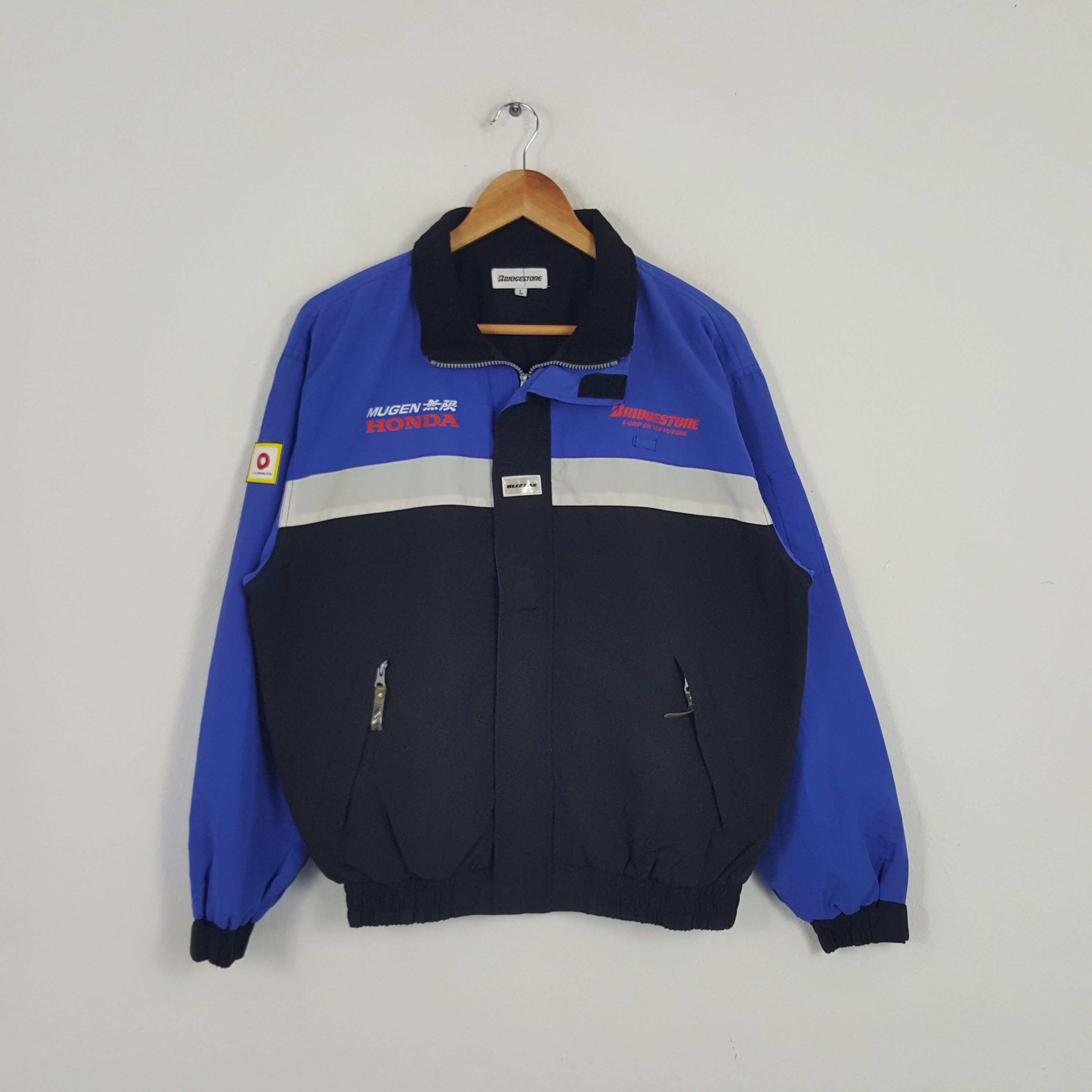 Honda × Vintage Vintage Blizzak Bridgestone Mugen Honda Japan Racing Jacket Size US L / EU 52-54 / 3 - 3 Thumbnail