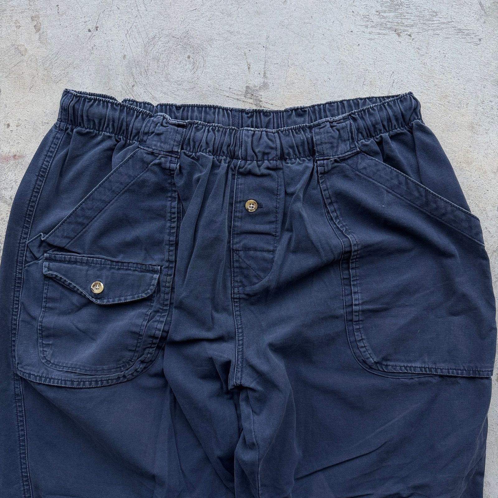 Ocean Pacific Vintage 90s OP Elastic Waist Carpenter Pants XL Navy Skater Size US 36 / EU 52 - 3 Thumbnail