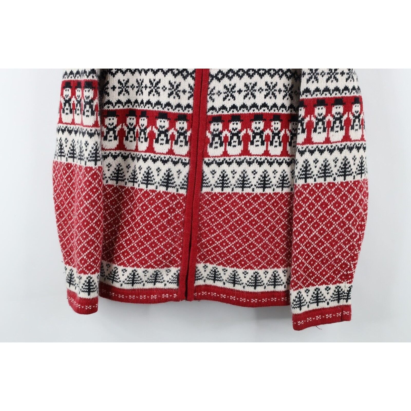 Vintage Vintage 90s Streetwear Fair Isle Christmas Snowman Sweater Size XL / US 12-14 / IT 48-50 - 3 Thumbnail