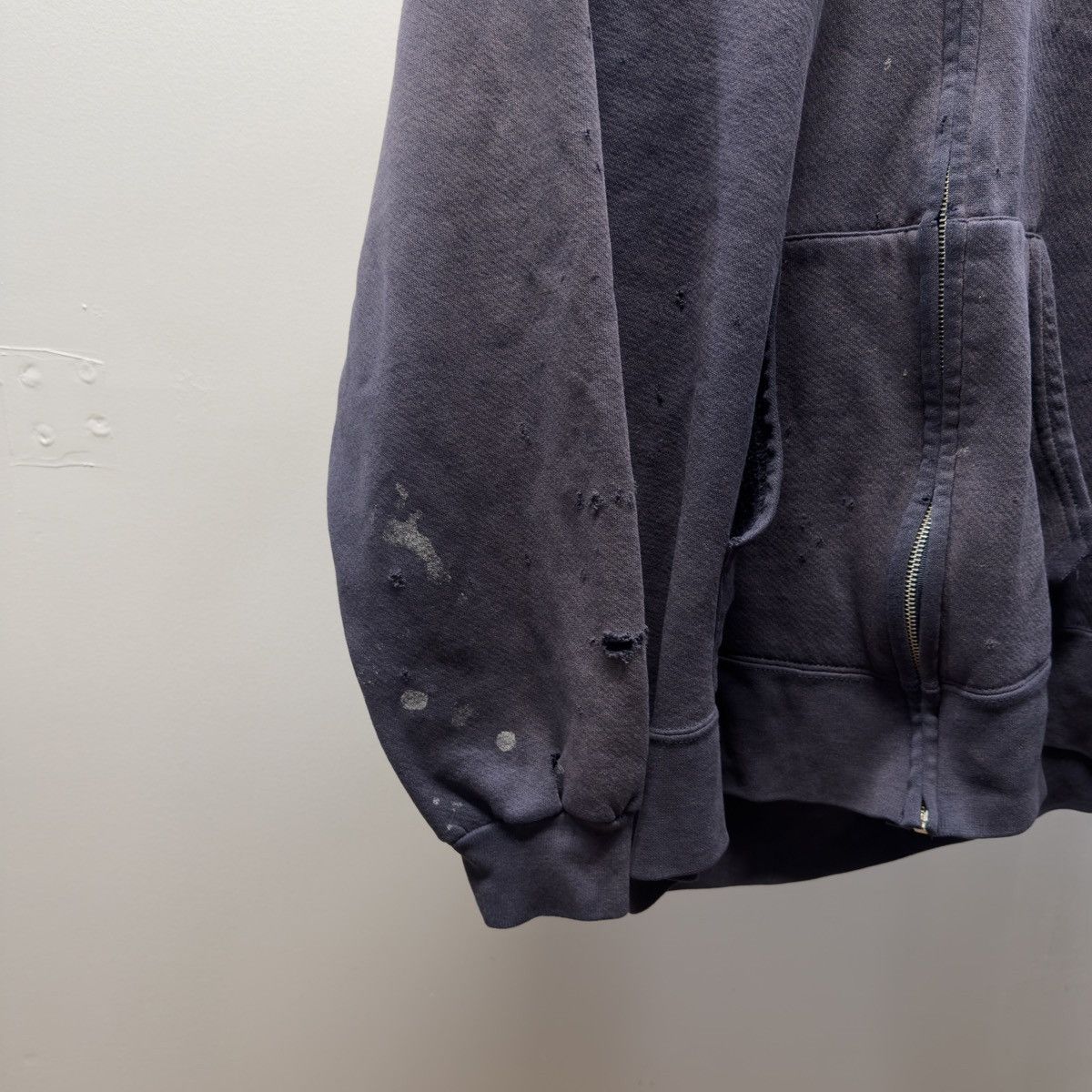 Vintage 90s Thrashed Faded Distressed Zip Hoodie ERD Grunge Chrome Size US XL / EU 56 / 4 - 13 Thumbnail