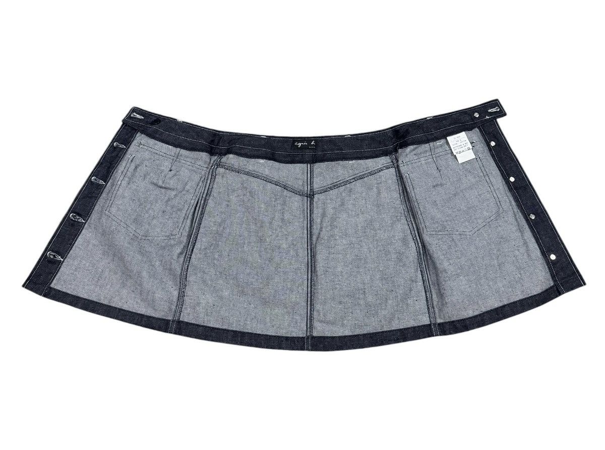 agnes b. Vtg🔥agnes.b Raw Indigo denim Mini Skirt Made In France Size 25" / US 0 / IT 36 - 3 Thumbnail