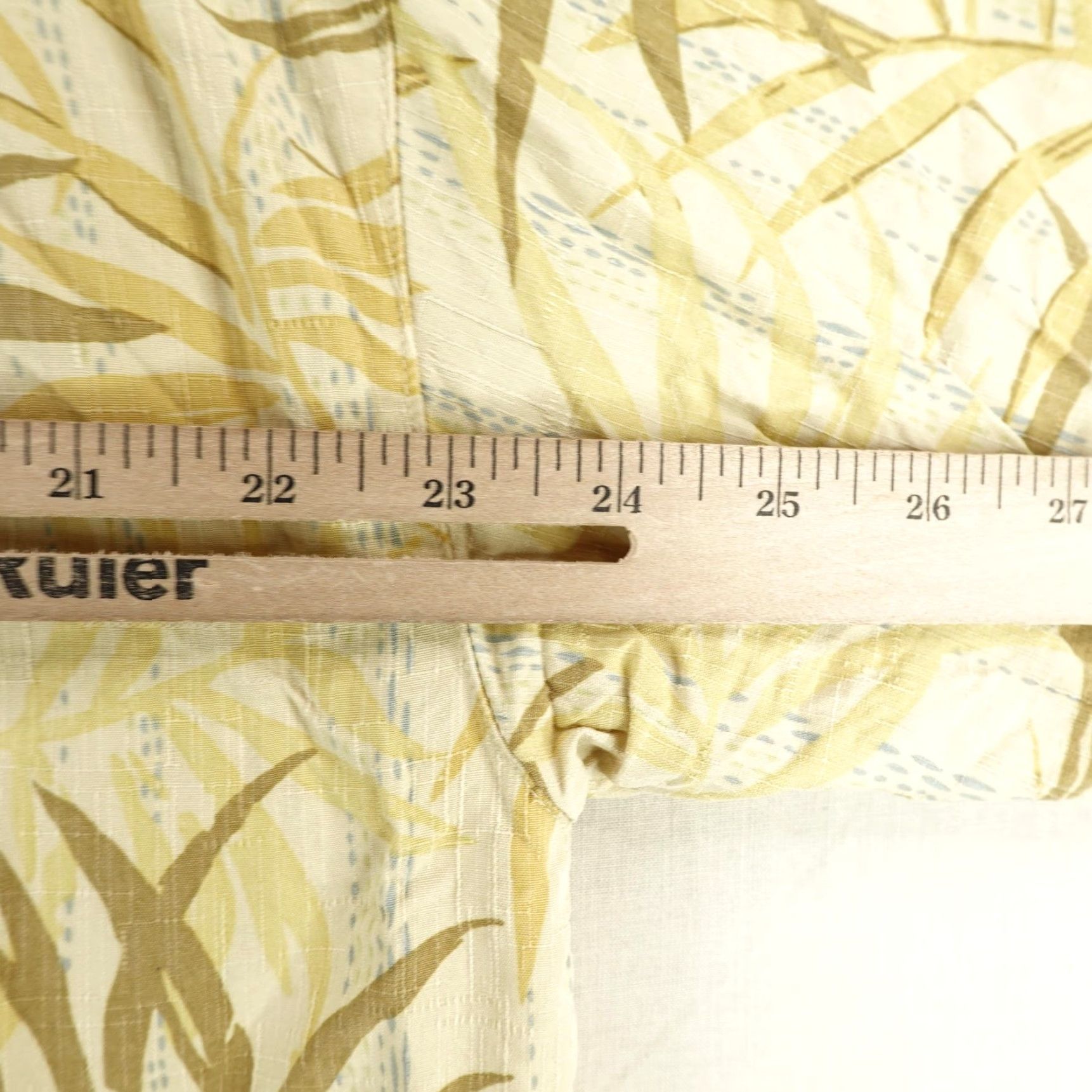 Vintage Kahala Shirt Mens Large Beige Beige Linen Hawaiian Camp Aloha Button Up Leaves Size US L / EU 52-54 / 3 - 6 Thumbnail