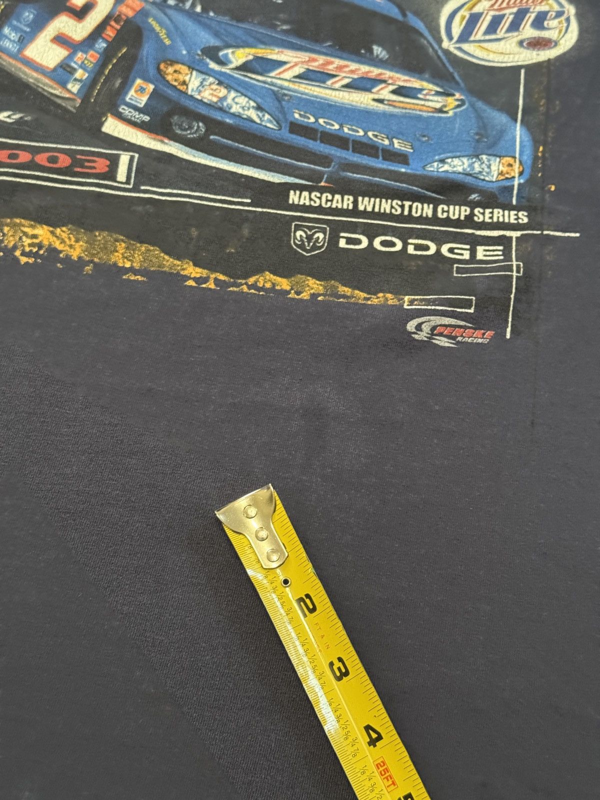 NASCAR Y2K Rusty Wallace Dodge Miller Lite Nascar T Shirt Size US L / EU 52-54 / 3 - 8 Thumbnail