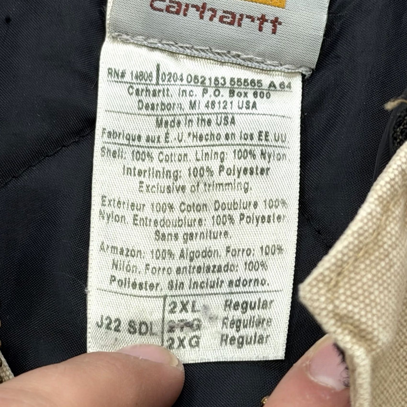 Carhartt VINTAGE Carhartt J22 SDL Jacket Coat Arctic Detroit 2XL BOXY Bomber Workwear Mens Brown Jacket Size US XXL / EU 58 / 5 - 3 Thumbnail