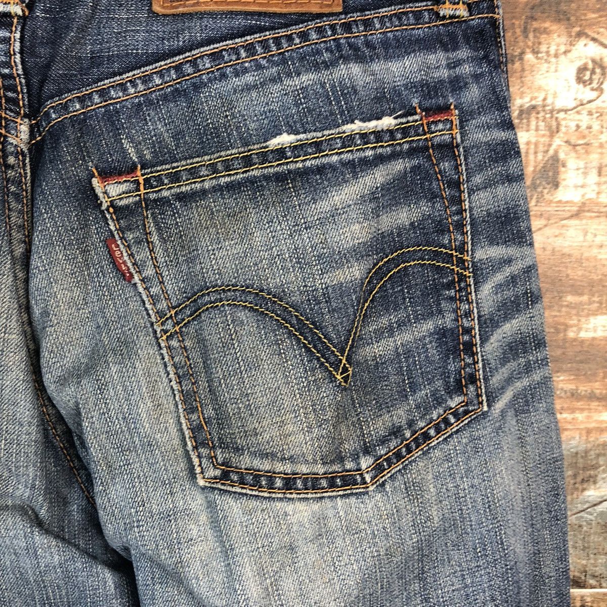 Levi's DL Levis 703 Blue selvedge Denim Pants #C129 Size US 29 - 16 Thumbnail