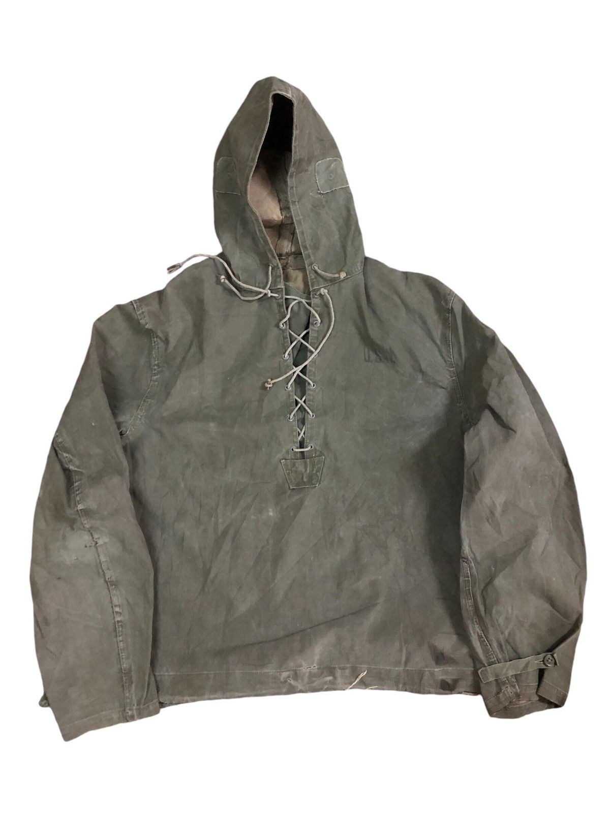 Vintage Vintage WWII USN Anorak Pull Over Size US XL / EU 56 / 4 - 1 Thumbnail