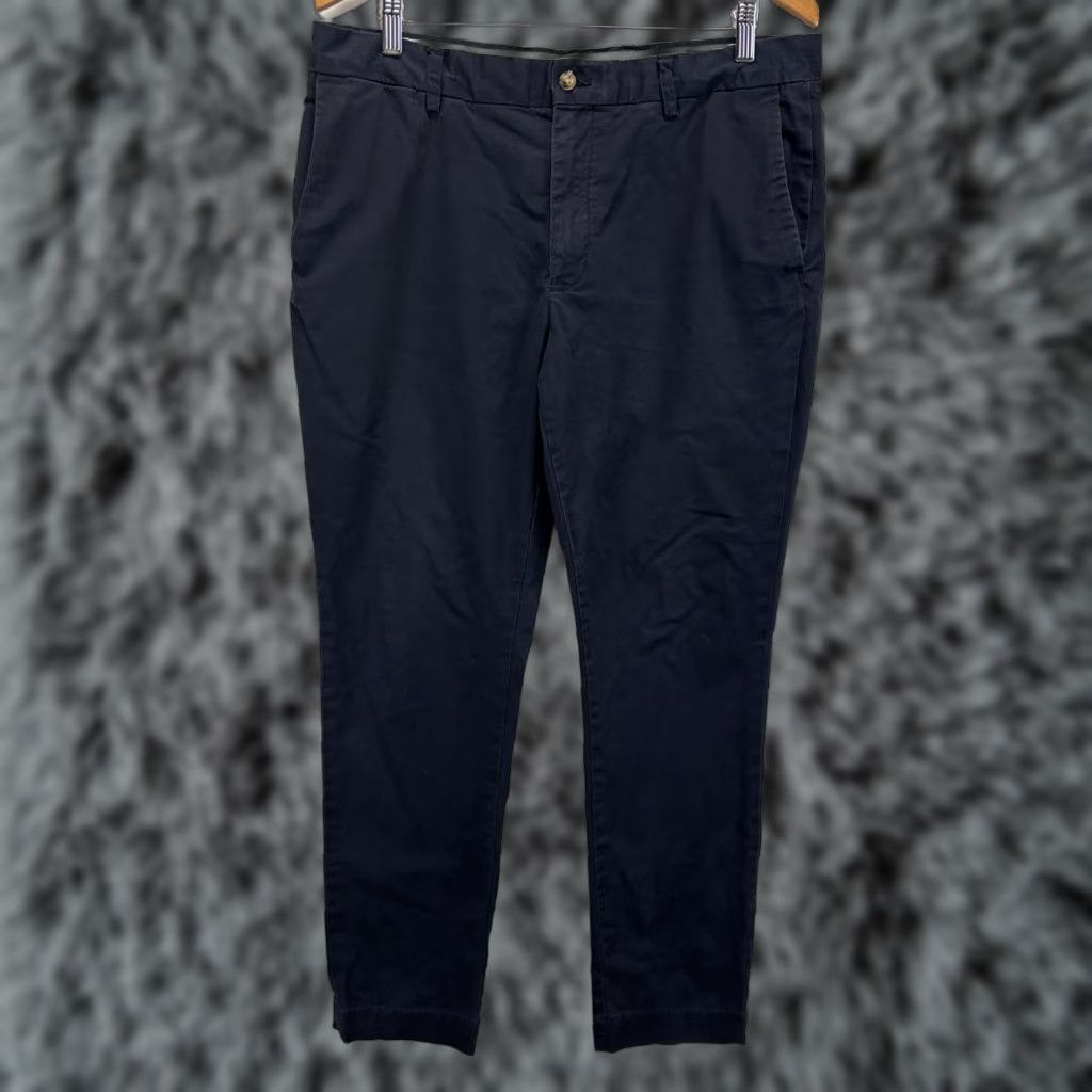 Polo Ralph Lauren Polo Ralph Lauren Chino Pants Men’s 36x32 Navy Stretch Slim Fit Preppy Pants Flat Front Cotton Blend 36in Inseam 31in") Size US M / EU 48-50 / 2 - 1 Thumbnail