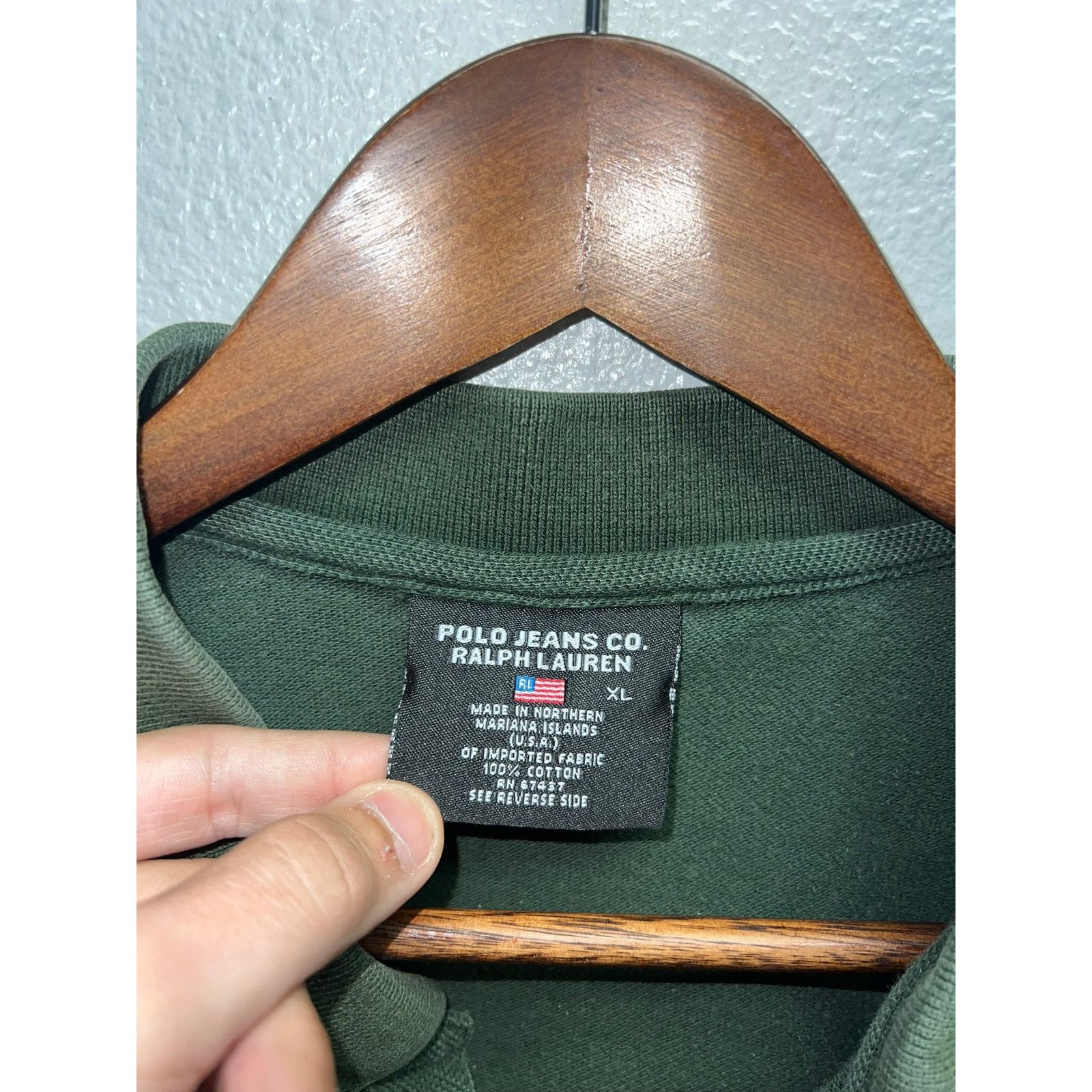 Polo Ralph Lauren Polo Jeans Ralph Lauren Polo Shirt Green 2000s Y2K Mens XL Size US XL / EU 56 / 4 - 4 Thumbnail