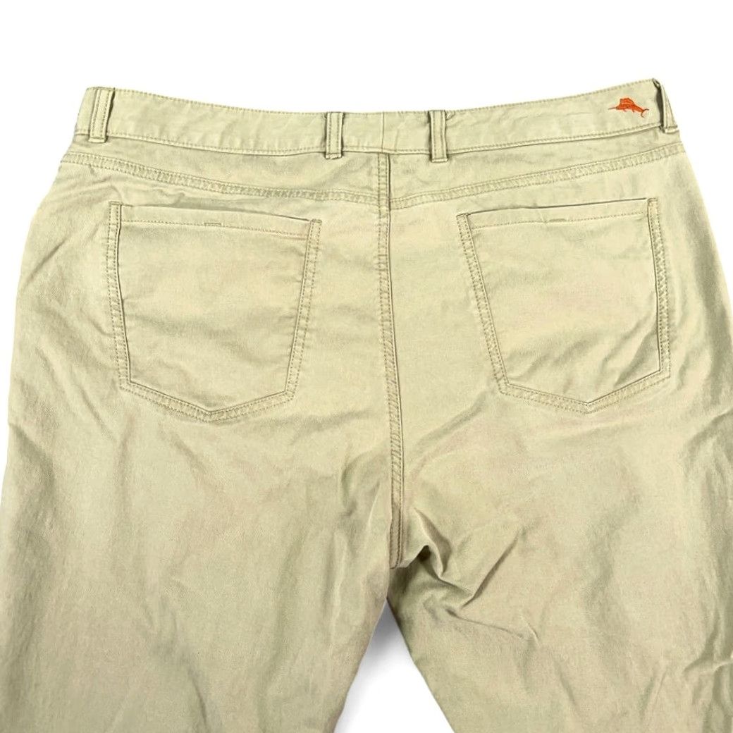 Tommy Bahama Tommy Bahama Pants Mens 38x30 Khakis Casual Stretch Straight Flat Front Brown Tan 36x30 Logo Embroidered Size US 38 / EU 54 - 6 Thumbnail