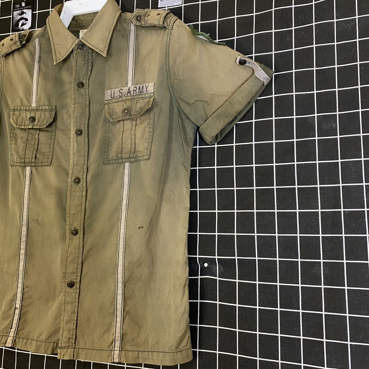 Buzz Rickson's 🇯🇵 C.A.B CLOTHING SUN FADED US ARMY BUTTON UP SHIRT Size US L / EU 52-54 / 3 - 11 Thumbnail