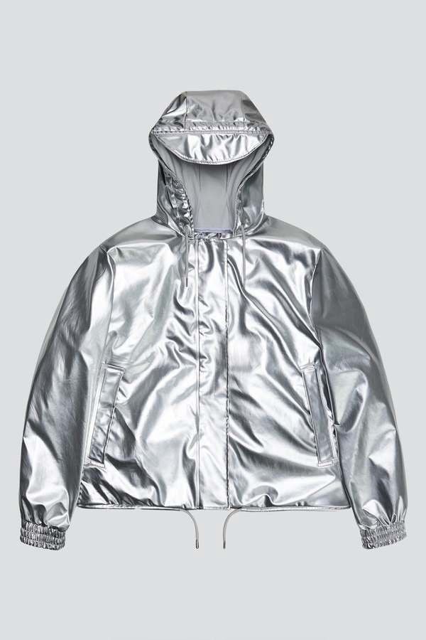 Rains Rains String Design silver foil raincoat Hooded Jacket Size US S / EU 44-46 / 1 - 3 Thumbnail
