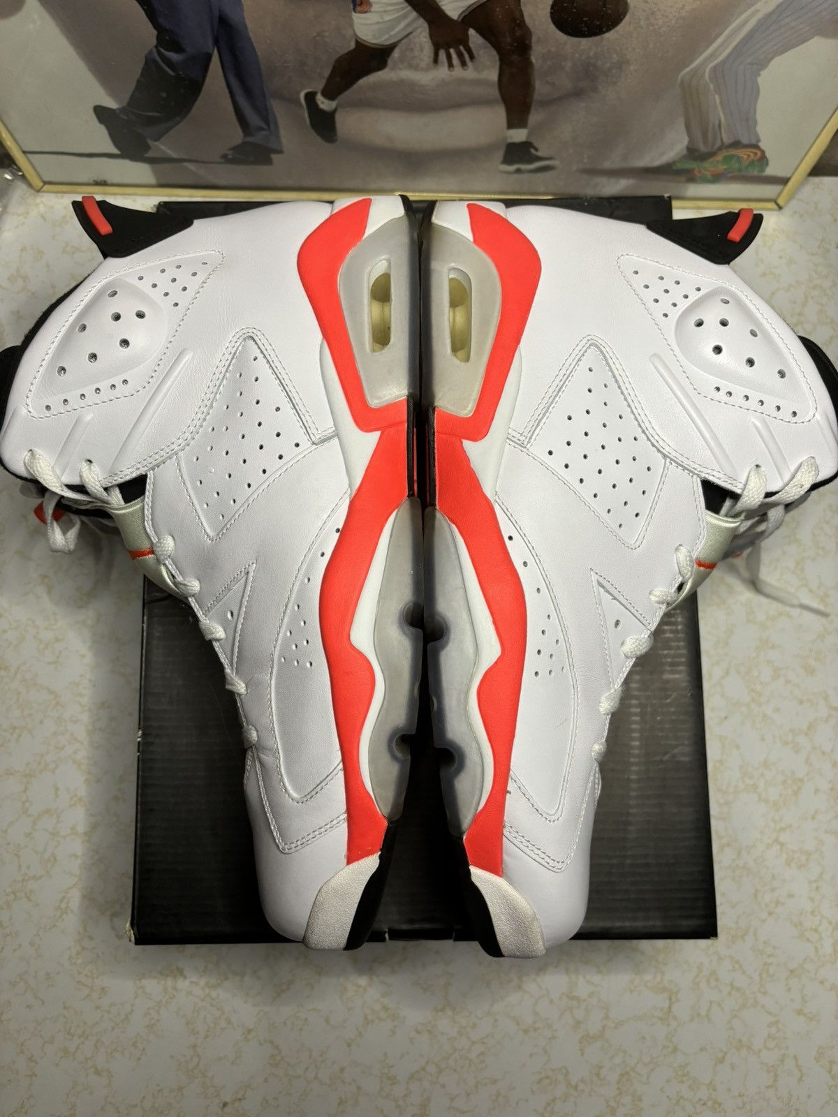 Jordan Brand Air Jordan 6 Retro white infrared Size US 13 / EU 46 - 4 Thumbnail