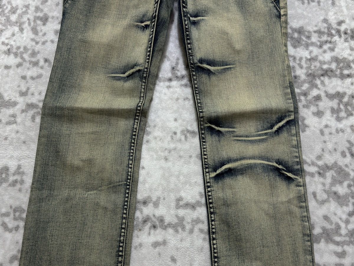 PPFM PPFM Multi Zipper Distressed Mud Wash Denim Jeans Slim Fit Size US 32 / EU 48 - 6 Thumbnail