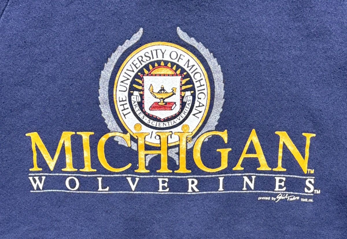 Fruit Of The Loom × Vintage Vintage 90’s Michigan Wolverines Sweatshirt sz L Size US L / EU 52-54 / 3 - 2 Thumbnail