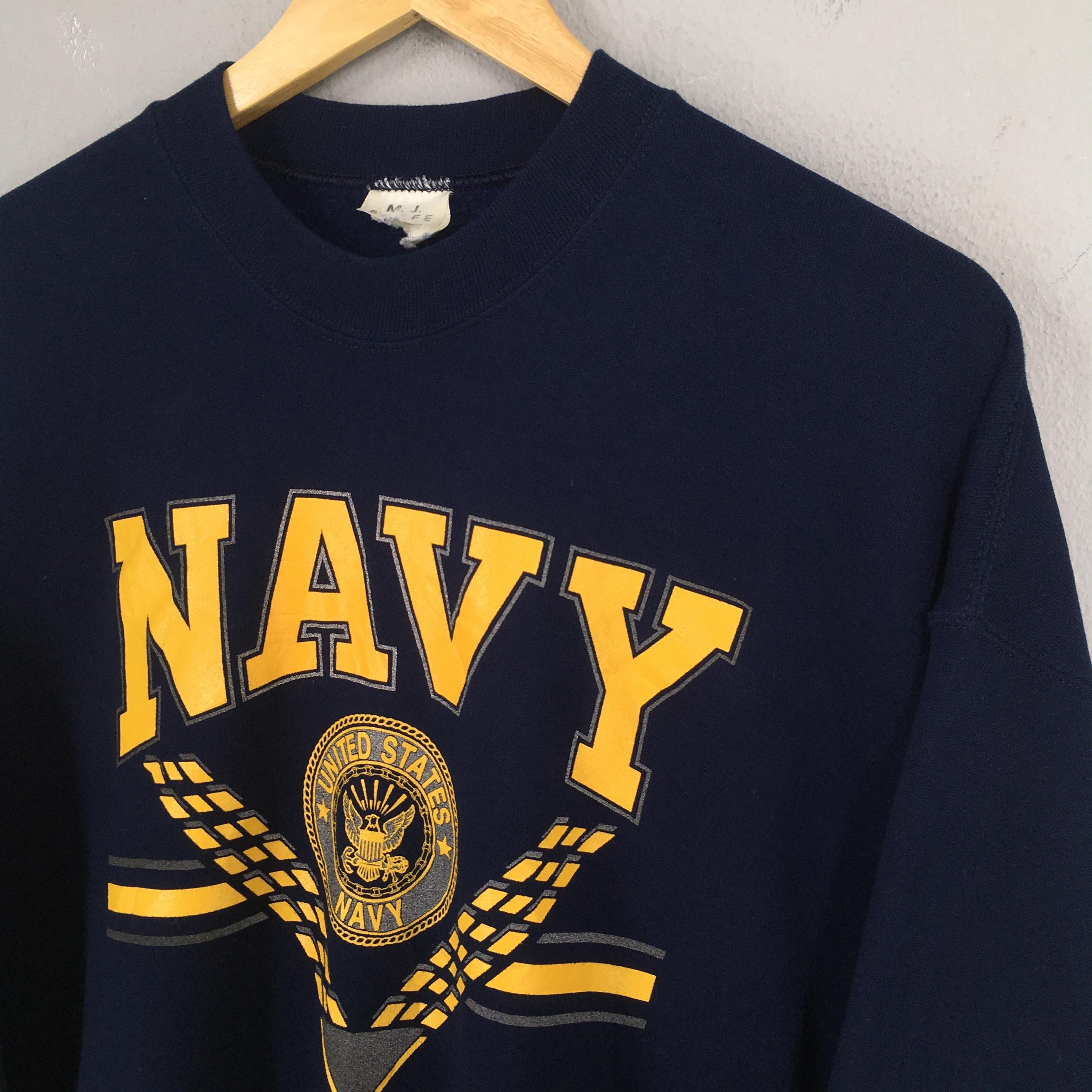 Other Vintage United States Navy Blue Sweatshirt Large Size US L / EU 52-54 / 3 - 3 Thumbnail