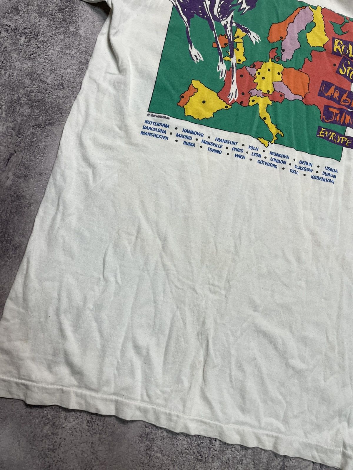 Band Tees × Vintage Vintage ROLLING STONES 1989 T Shirt Graphic Tee Band Tour Size US L / EU 52-54 / 3 - 9 Thumbnail