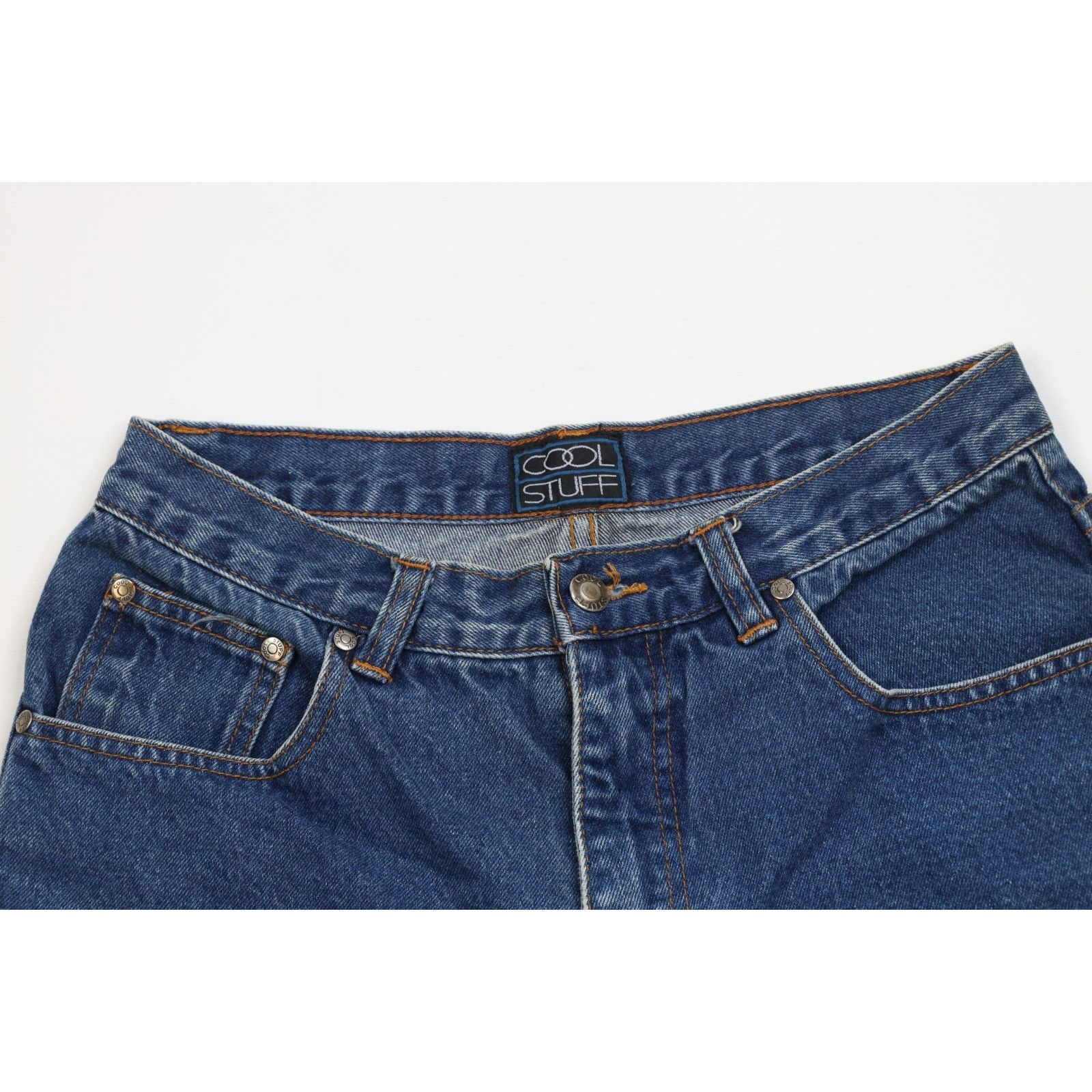 Vintage Vintage 90s Streetwear Faded Above Knee Denim Jean Shorts Size US 30 / EU 46 - 2 Thumbnail