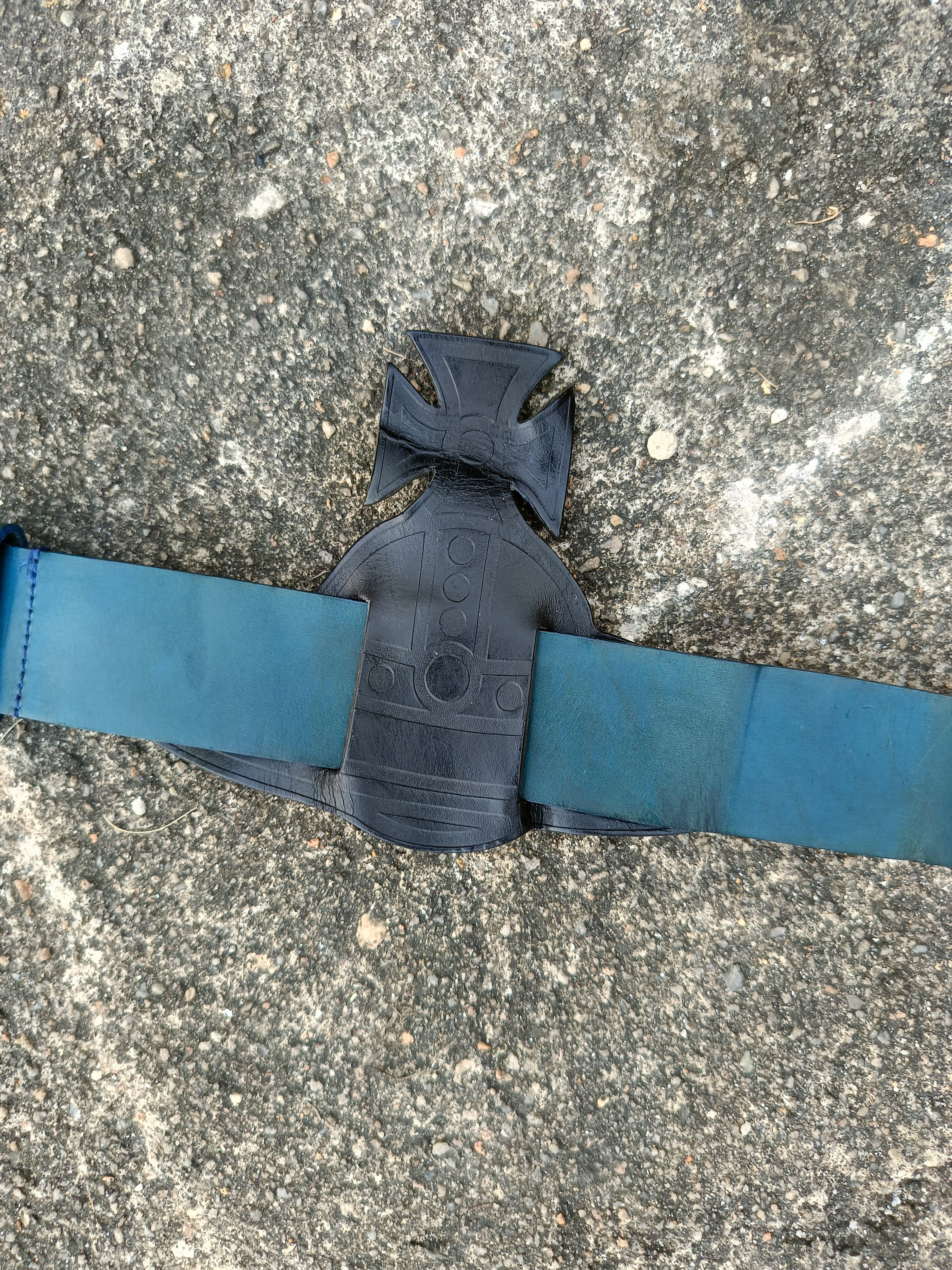 Vivienne Westwood VIVIENNE WESTWOOD HEARTS&ORB BIG PATCHES LEATHER BELT Size 32 - 12 Thumbnail