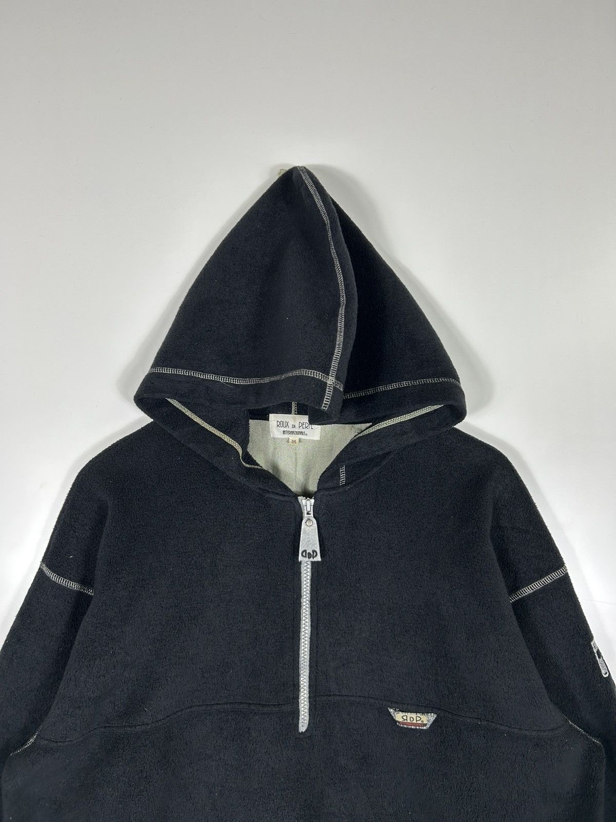 Japanese Brand ⚡️Vintage Roux Di Perfe Fleece Hoodies Half Zipper Sweatshirt Size US L / EU 52-54 / 3 - 4 Thumbnail