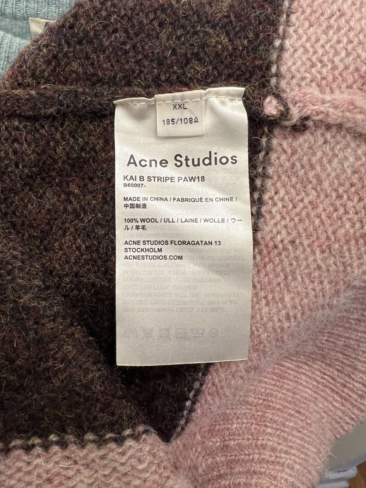 Acne Studios Acne Studios Striped Knit Sweater Size US XXL / EU 58 / 5 - 5 Thumbnail
