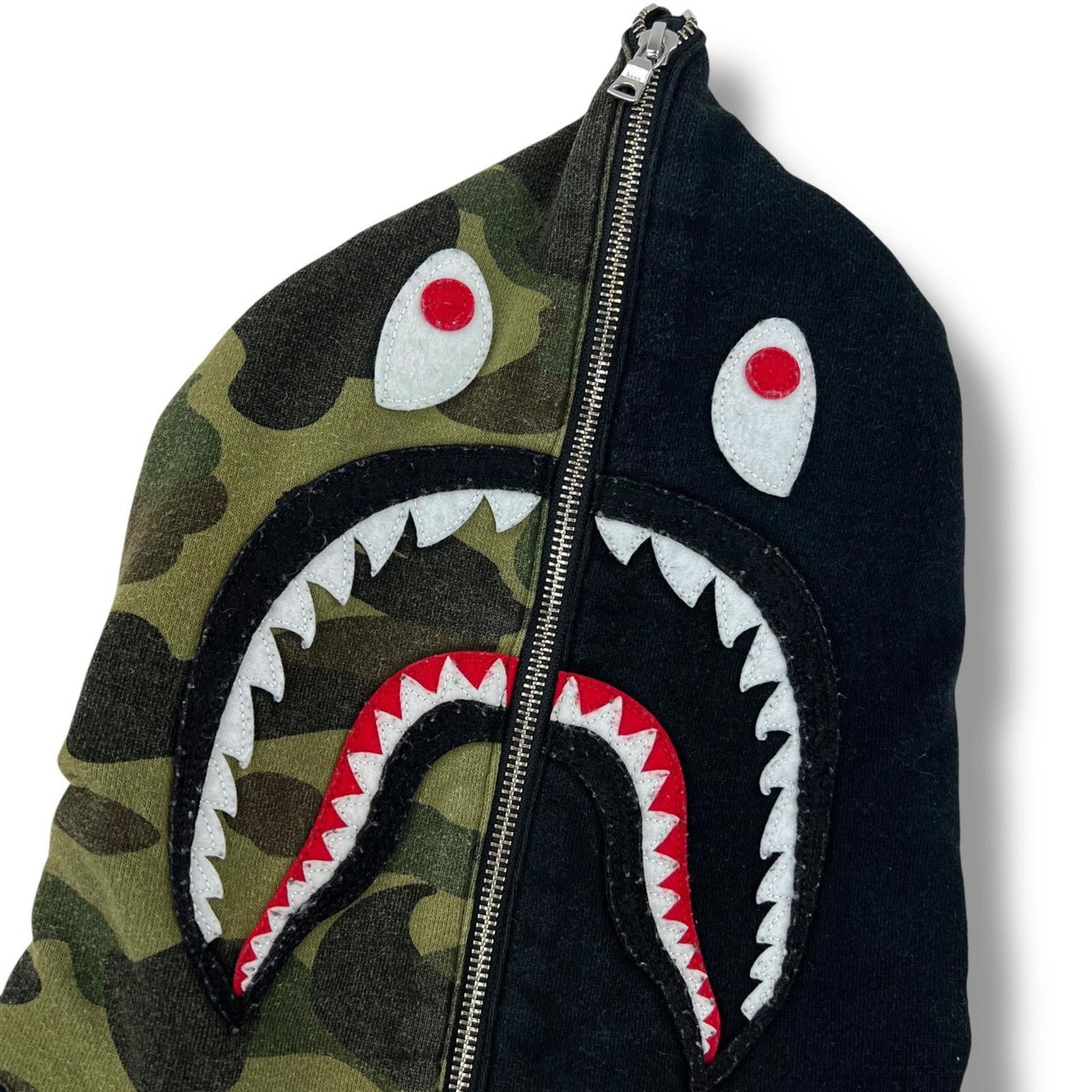 Bape Bape Shark 1/4 Zip Hoodie Size US S / EU 44-46 / 1 - 4 Thumbnail