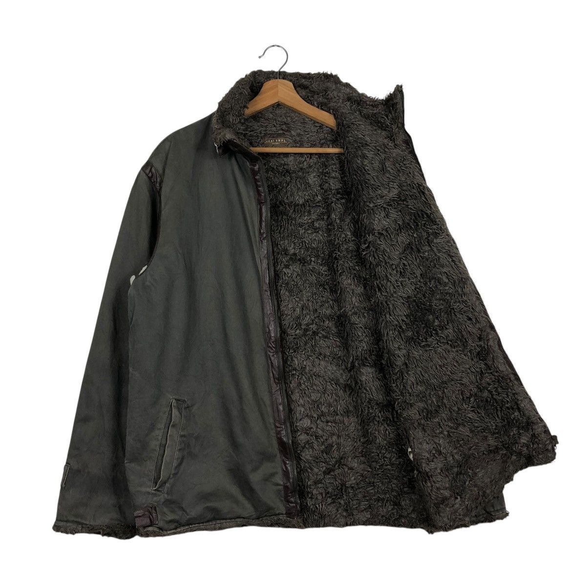Japanese Brand 🔥VINTAGE BIKER JACKET REAL SMPL FUR BLANKET ISSEY MIYAKE Size US L / EU 52-54 / 3 - 13 Thumbnail