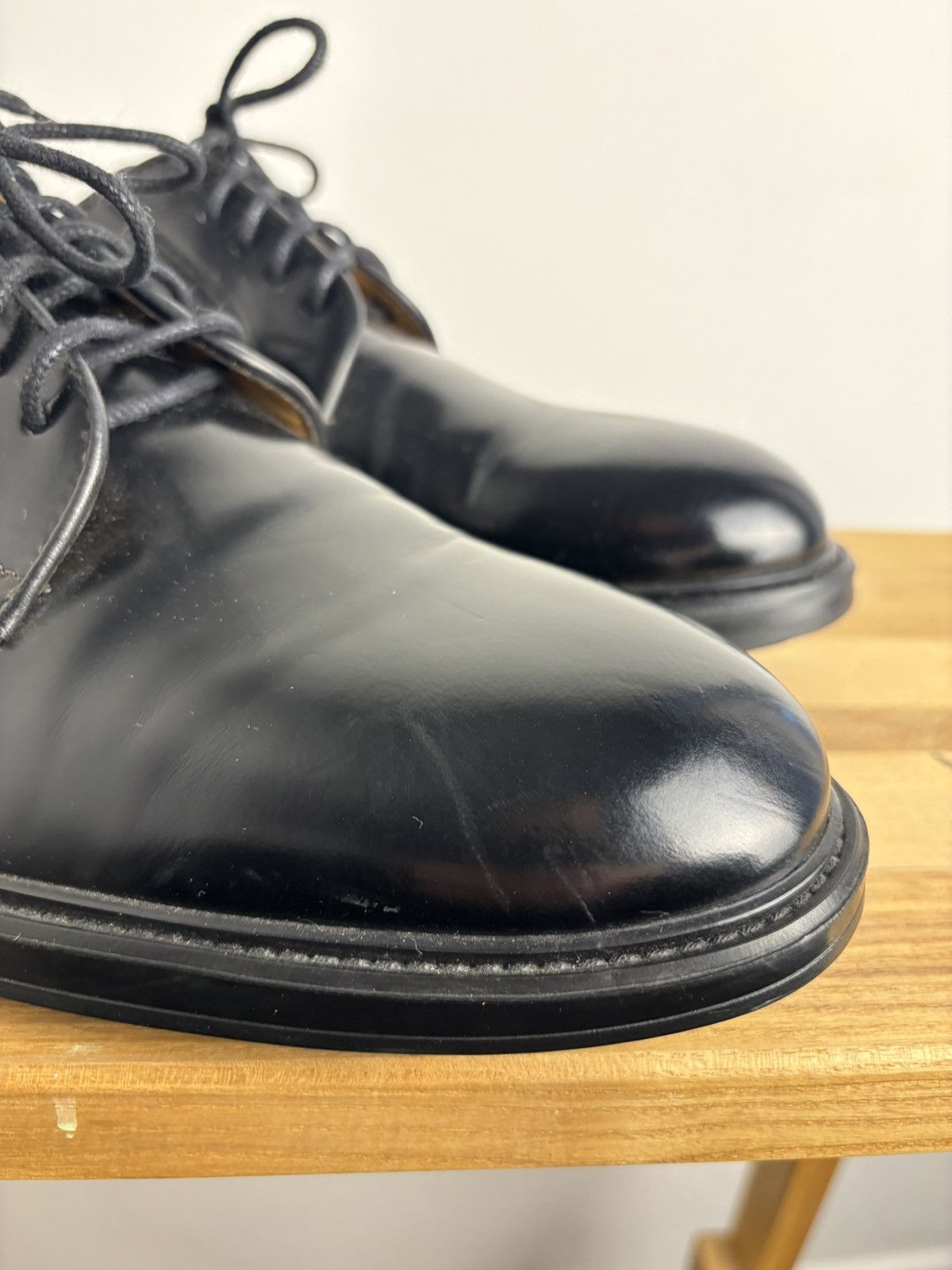Officine Generale RRP 745$ Officine Generale Kim Polished Leather Derby Shoes Size US 8 / EU 41 - 9 Thumbnail