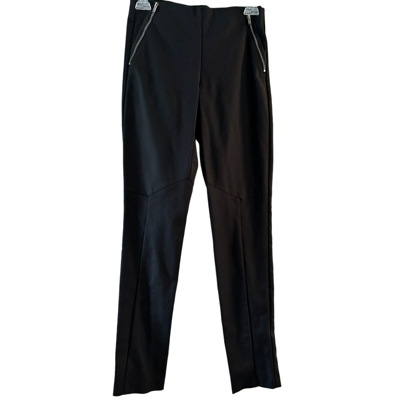 Theory Theory Black Zippers Skinny Dress Pants Size 6 Size 28" / US 6 / IT 42 - 1 Thumbnail