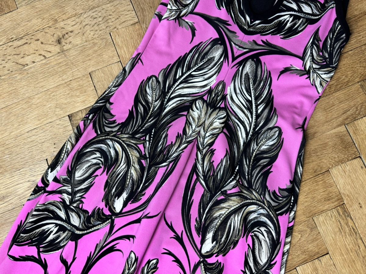 Roberto Cavalli Roberto Cavalli Pink Feathers Print Zip Dress IT42 ~ S-M Size M / US 6-8 / IT 42-44 - 11 Thumbnail