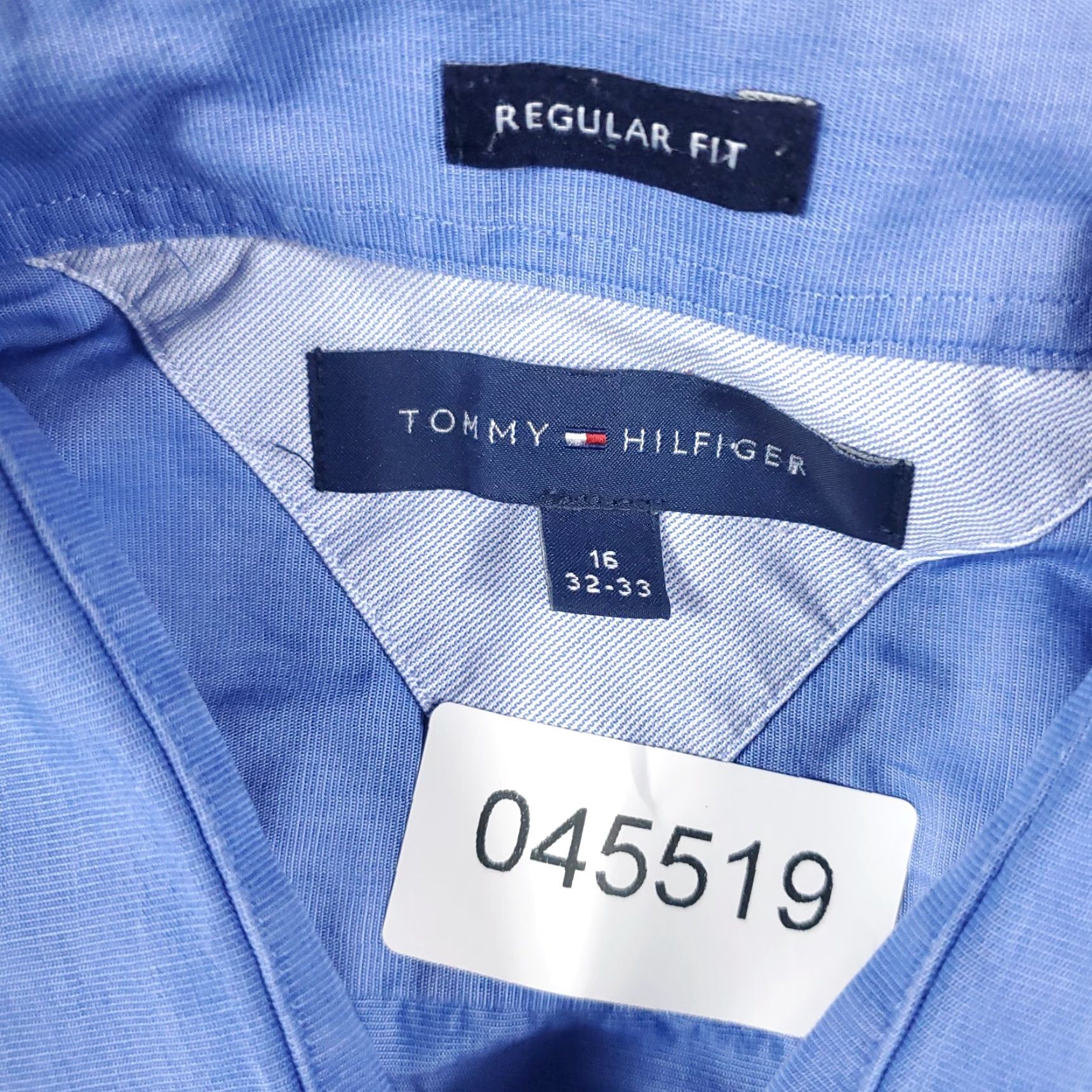 Tommy Hilfiger Tommy Hilfiger Dress Shirt Men’s 16 Blue Long Sleeve Button-Up Casual Formal Preppy Size 42R - 8 Thumbnail