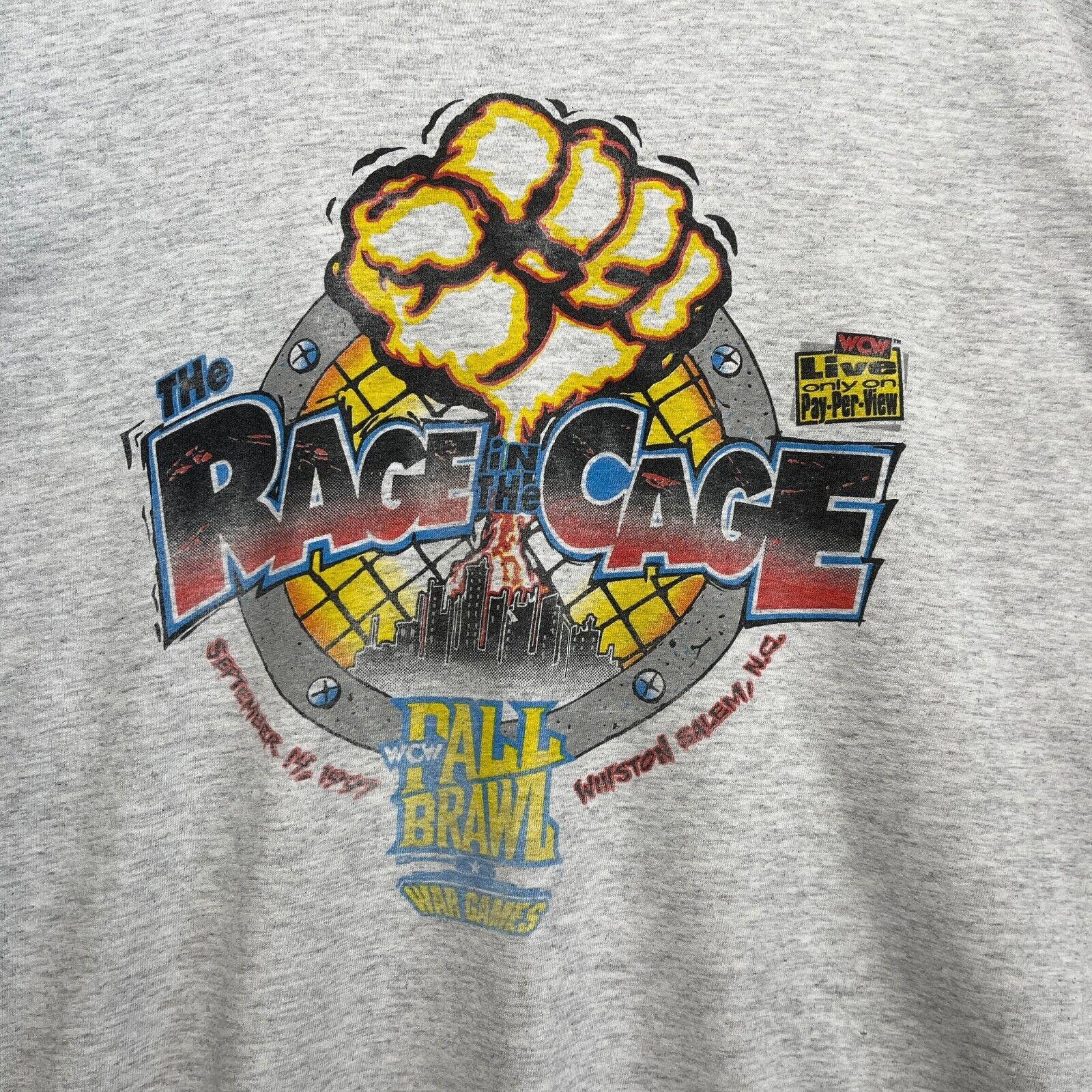 Gildan × Vintage Vintage 97 WCW Rage Cage Fall Brawl Games T-shirt XL Size US XL / EU 56 / 4 - 4 Thumbnail