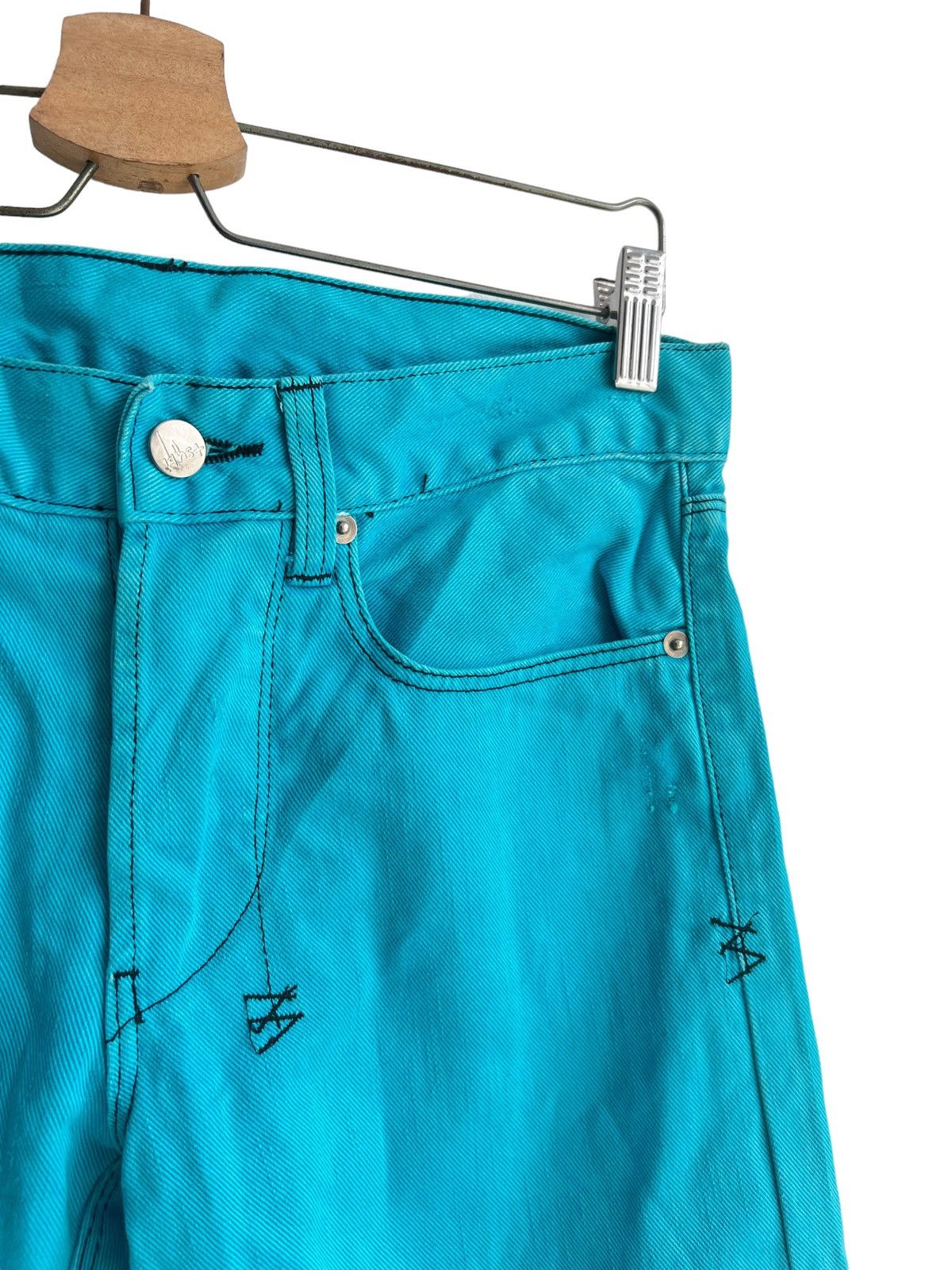 Ksubi OG Ksubi 🇦🇺 Neon Blue Rough Rocker Jeans Denim Turquoise Size US 30 / EU 46 - 11 Thumbnail