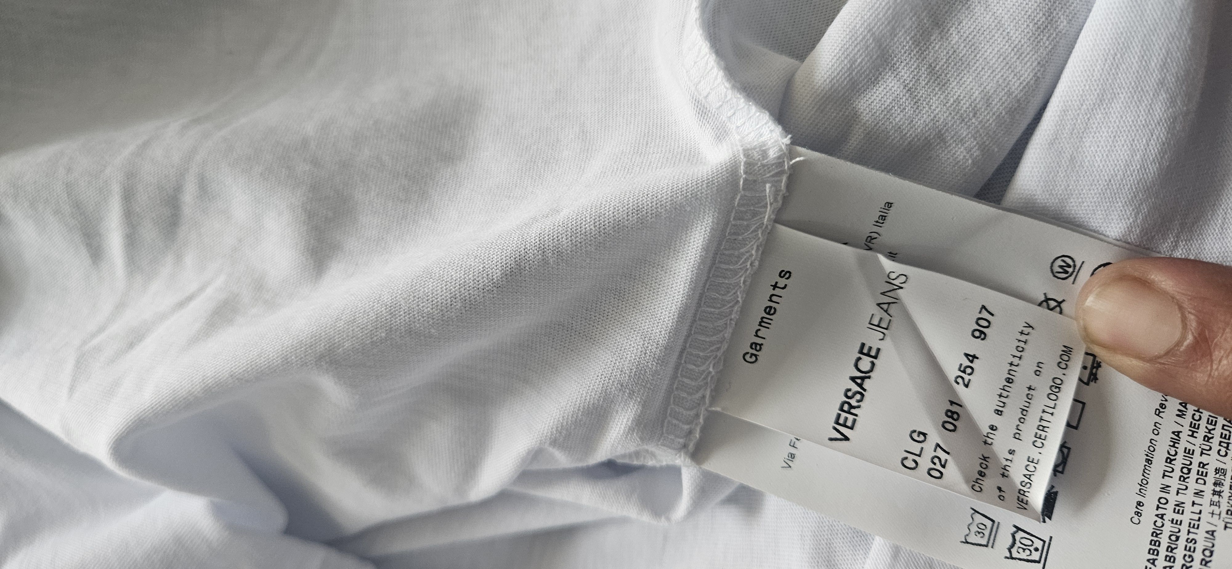 Versace Jeans Couture Versace Jeans White Long Sleeve T-Shirt Size US L / EU 52-54 / 3 - 5 Thumbnail