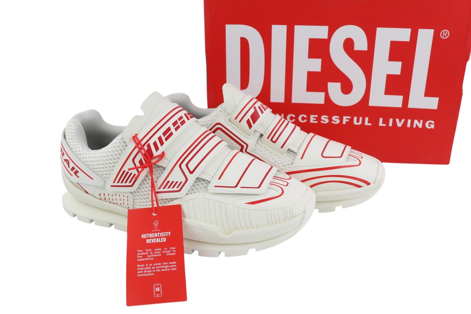 Diesel S-PENDHIO LC EU42.5 White Almond Toe Pull On Low 40867 Size US 9.5 / EU 42-43 - 1 Thumbnail