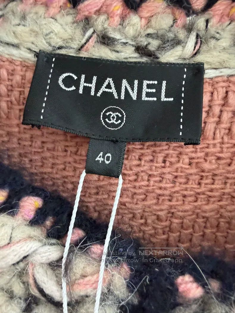 Chanel Chanel Autumn and winter milk tea pink blended cashmere kn Size S / US 4 / IT 40 - 4 Thumbnail