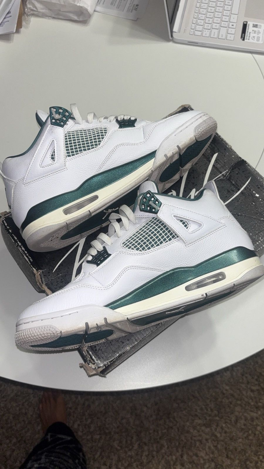 Jordan Brand Air Jordan 4 Retro Oxidized Green Size 11.5 FQ8138-103 Size US 11.5 / EU 44-45 - 1 Thumbnail