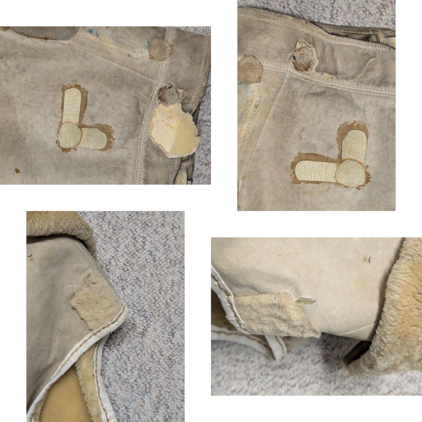 Vintage VINTAGE shearling leather M bomber WWII military TRADING POST vest rrl SHEARLING leather M vest Mens brown tan 42 in 90s style Size US M / EU 48-50 / 2 - 10 Thumbnail
