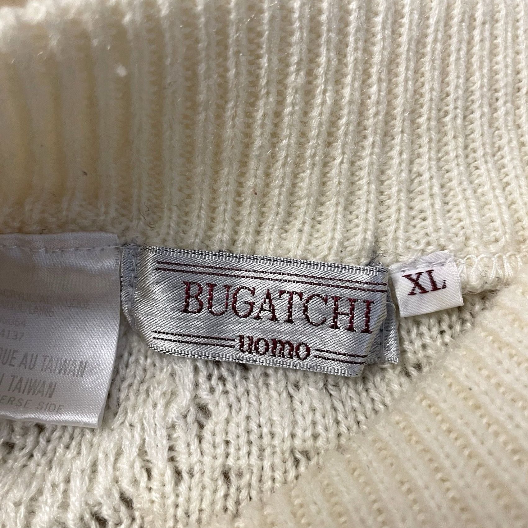 BUGATCHI BUGATCHI Sweater Womens Large Beige Knit Pullover Size L / US 10 / IT 46 - 5 Thumbnail