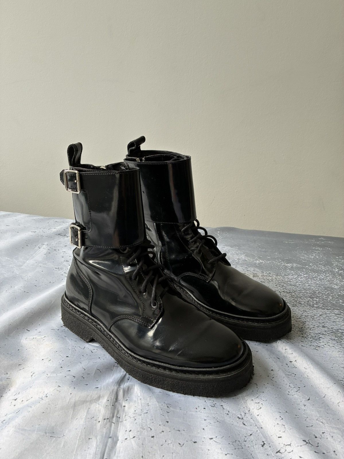 Balmain × Vintage Balmain x H&M Black Suede Silver Boots | Grailed